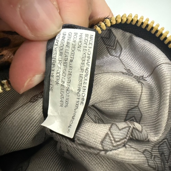 Aimee Kestenberg Leather Calf Hair Animal Print Wristlet Clutch Set | One Size - Picture 7 of 16